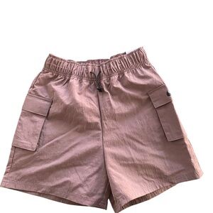 Nike Womens XS Woven High-Rise Shorts Cinch Front With Pockets DM6247-208